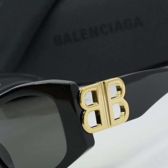 FINAL PRICE NEW BALENCIAGA BB0287S 001 BLACK GREY SUNGLASSES - Picture 5 of 11